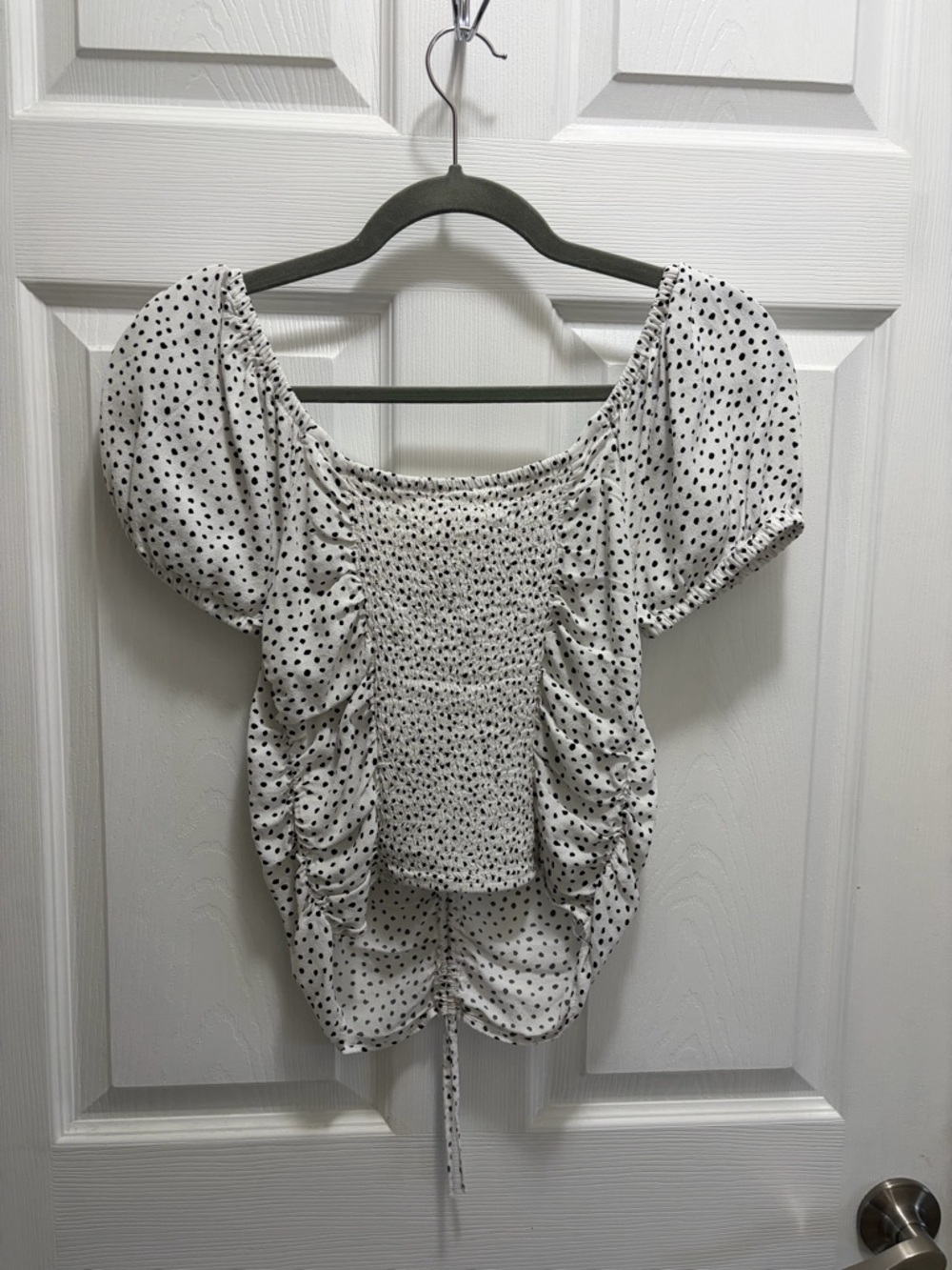H&M White Ruched Top - Picture 3 of 3